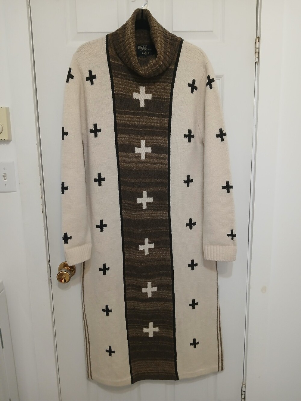 Polo Ralph Lauren X Naomi Glasses Wool-Blend Dress XL Southwestern Native Navajo - Picture 5 of 16